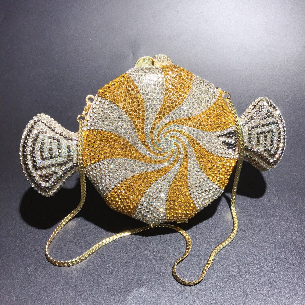 Harajuku-Inspired Crystal Clutch Bag