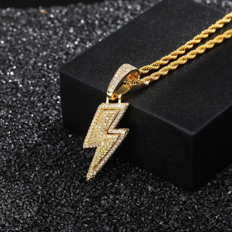 Retro Zircon Lightning Necklace - Harajuku Style
