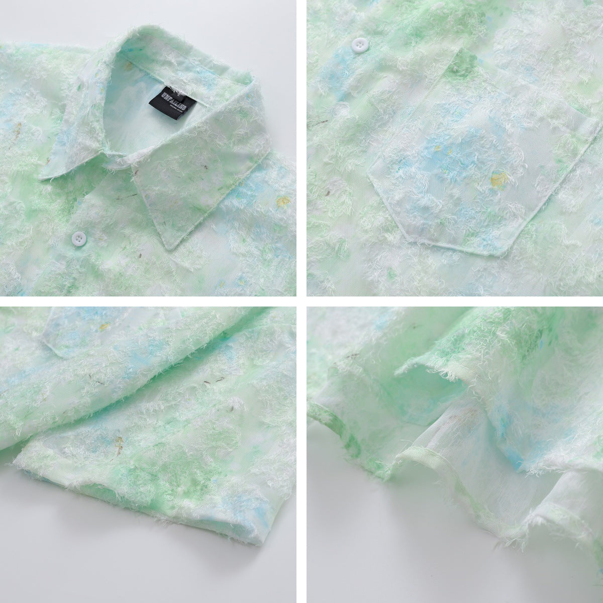 Retro Jacquard Short Sleeve Shirt for Men