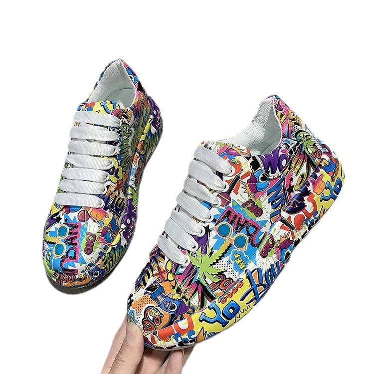 Harajuku Style National Flag Lace-Up Sports Shoes