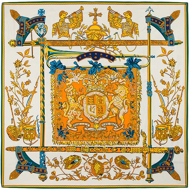 Royal Chant Silk Totem Scarf - 130cm x 130cm