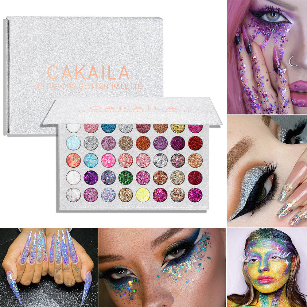40 Color Eye Shadow Palette - Harajuku Style Glitter