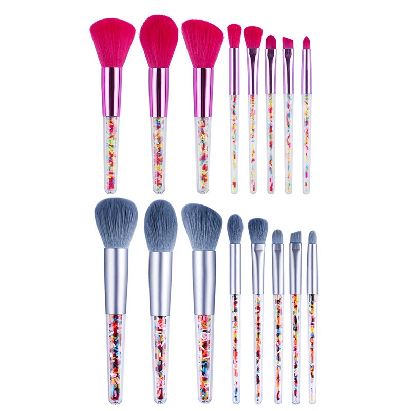 Candy-Themed Mini Makeup Brush Set - 5/8 Pcs