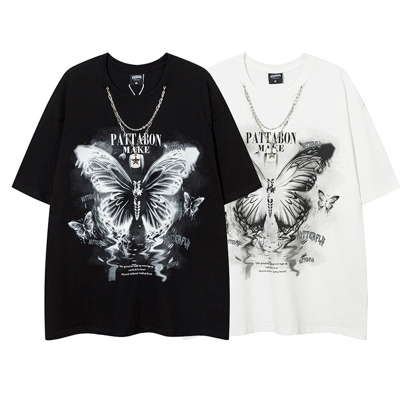 High Street Butterfly Print T-Shirt