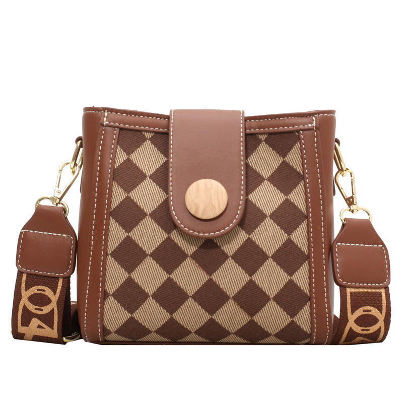 Playful Checkerboard Women's Small Square Messenger Bag