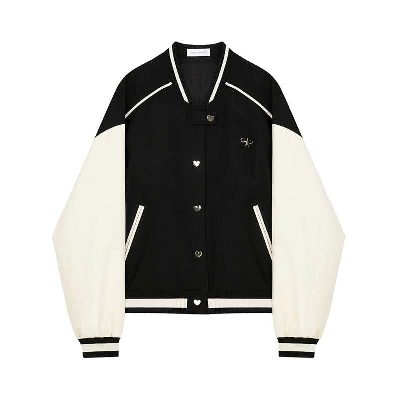 Women's Black Gothic Two-tone Harajuku Coat