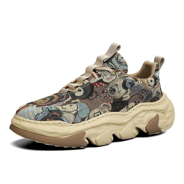 Canvas Breathable Dad Shoes - Height Increasing Trendy Sports Shoes