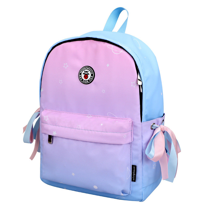 Fresh Gradient Color Harajuku Style School Backpack