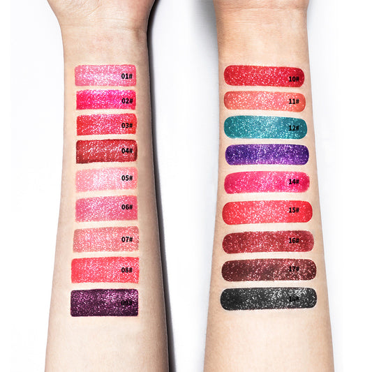 Glitter Flip Matte Pearl Lip Gloss - Diamond Finish