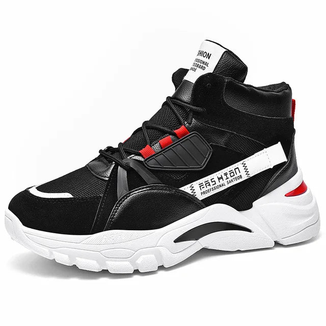 Harajuku Style Warm Men's Winter Boots - High Top Casual Sneakers