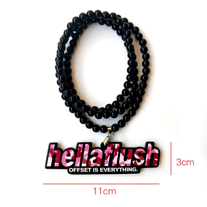 Harajuku Style Pink Green Camouflage Hellaflush Pendant