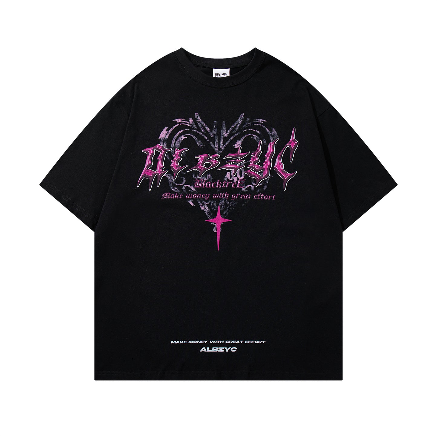 Harajuku Graffiti Heart Print T-Shirt for Men