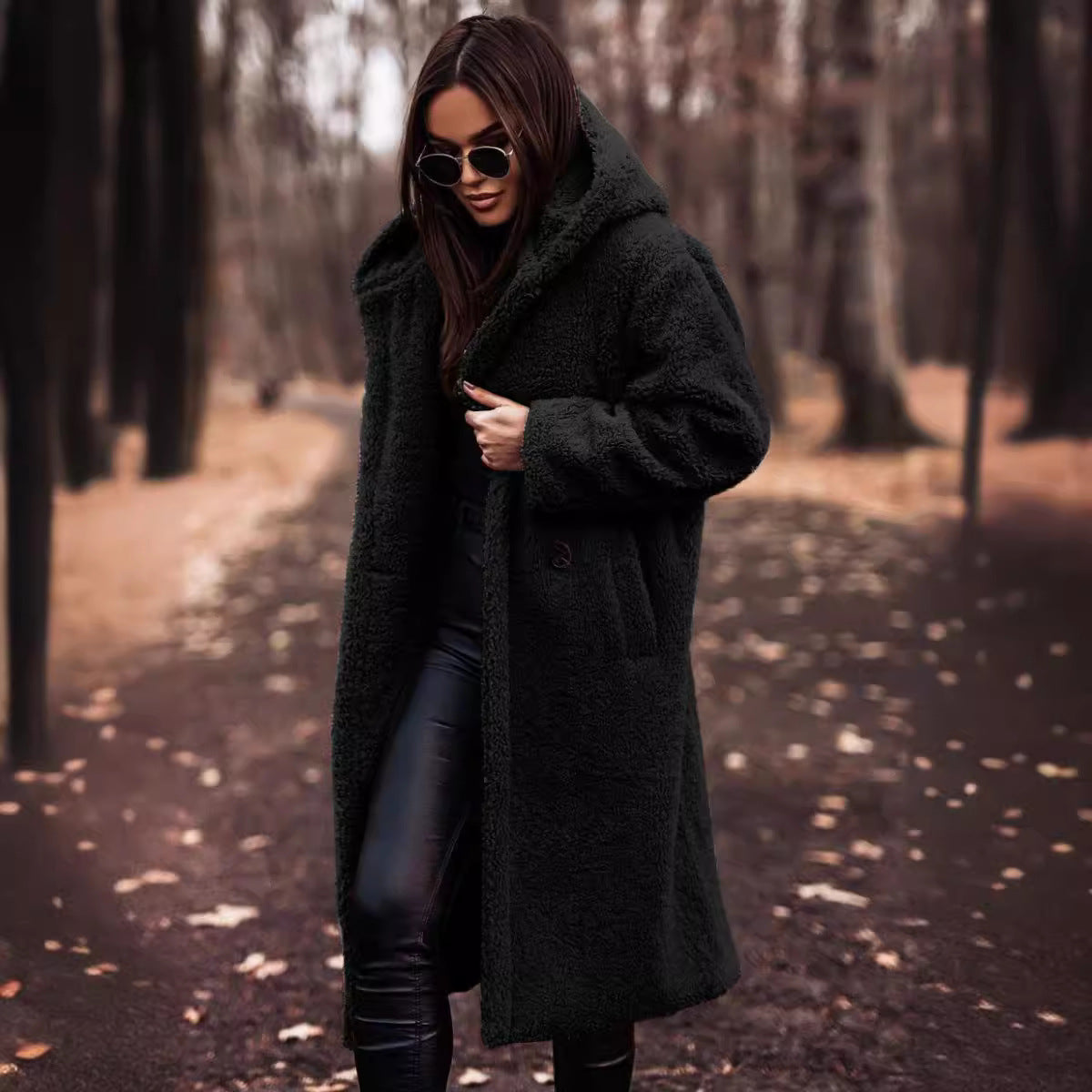Harajuku Style Long Sleeve Woolen Women's Coat