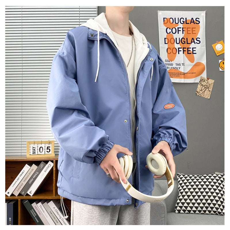 Autumn Breathable Hooded Bomber Jacket for Men