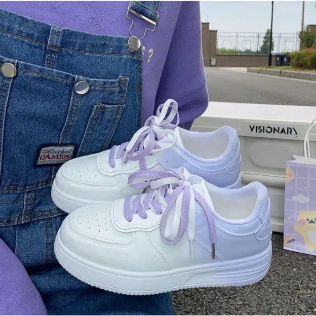 Colorful Harajuku Style Tennis Sneakers for Women