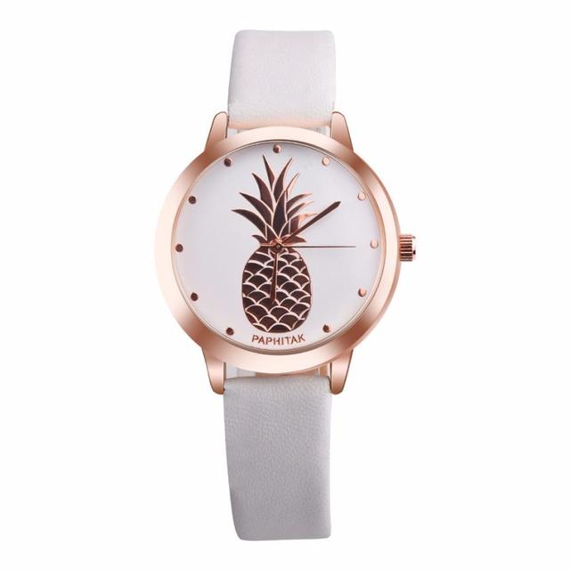 Pineapple Leather Quartz Watch - Harajuku Style