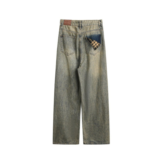 Feng Shui Washed Loose Straight Leg Jeans