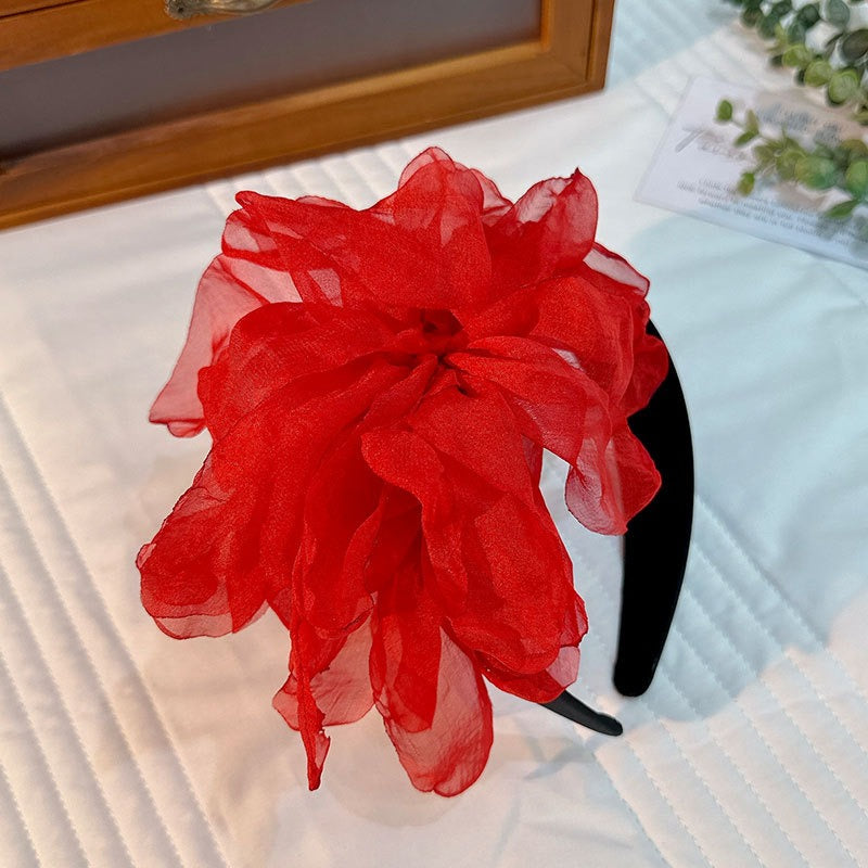 Oversized Handmade Fabric Flower Headband