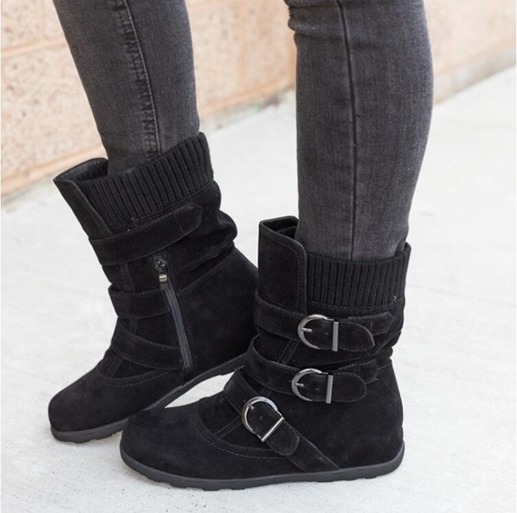 Winter Buckled Calf Women's Boots