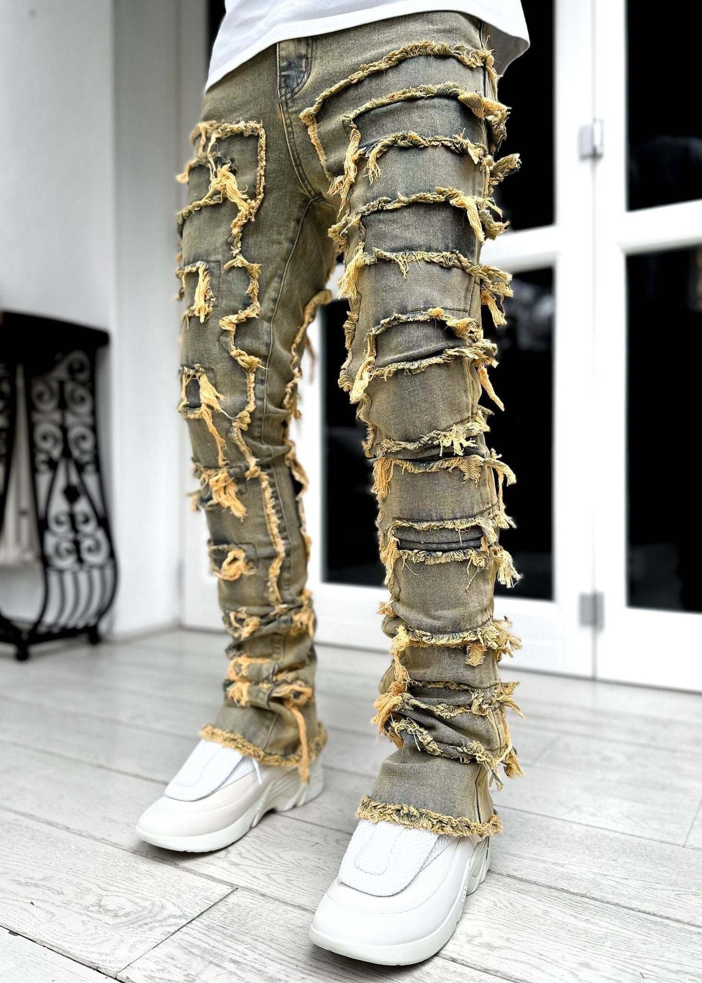Men's Harajuku Style Denim Straight Leg Pants