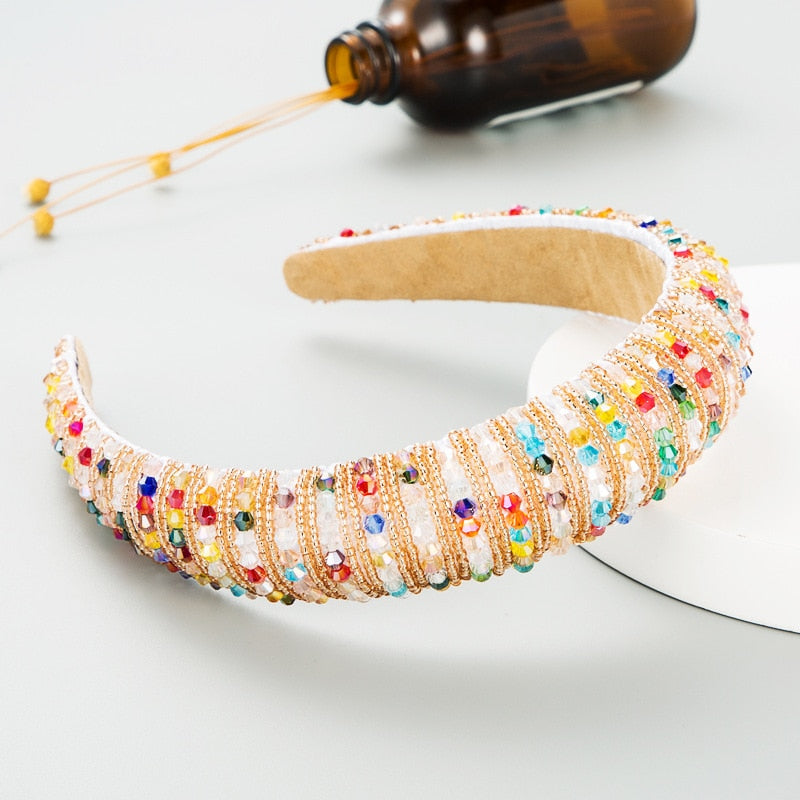 Red Thin Sponge Pearl Headband