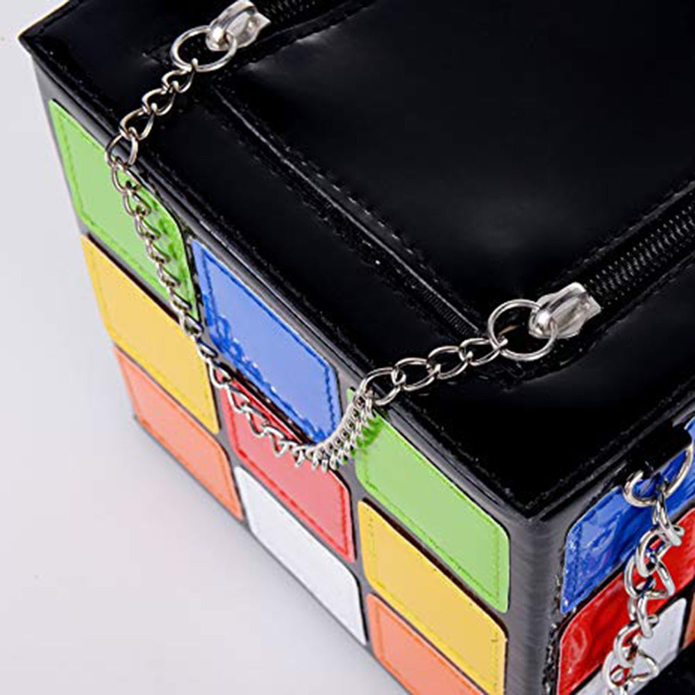 Chic Rubik's Cube Handbag – Harajuku Style Tote for Women