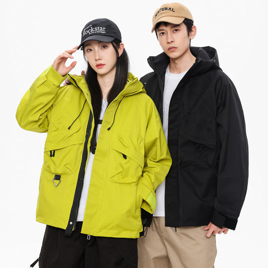 Harajuku Style Waterproof Windbreaker Jacket for Men & Women