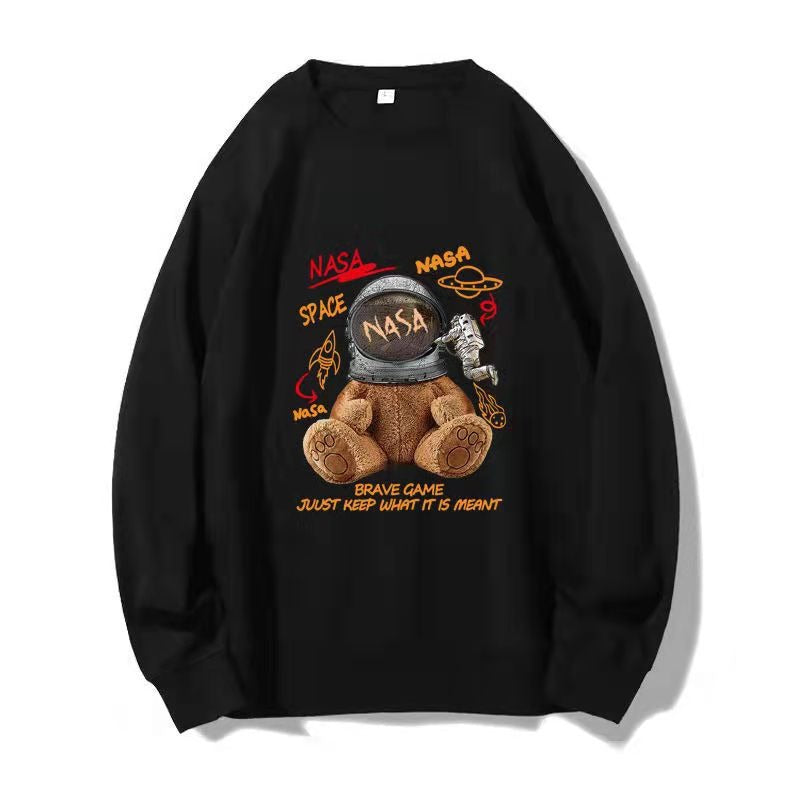 Korean Edition Loose Fit Casual Long Sleeve Sweater for Men