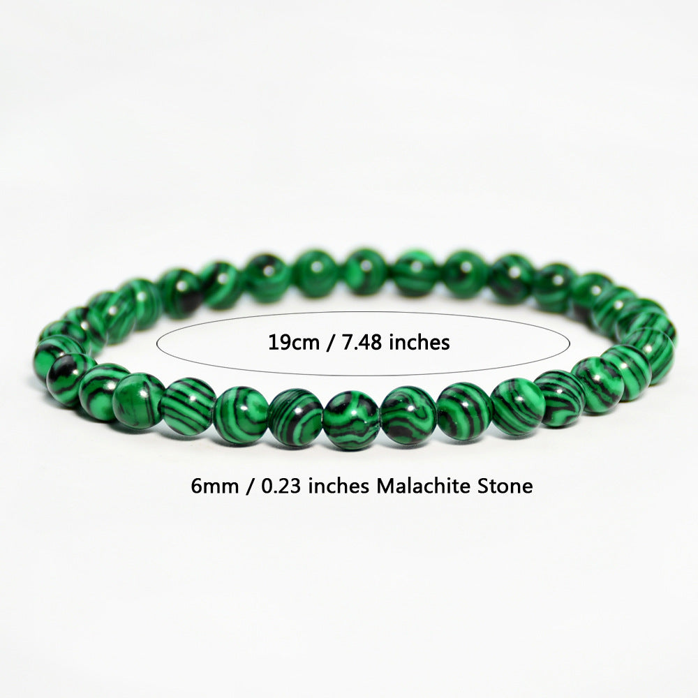 Playful Vintage Malachite Beaded Bracelet for Stacking