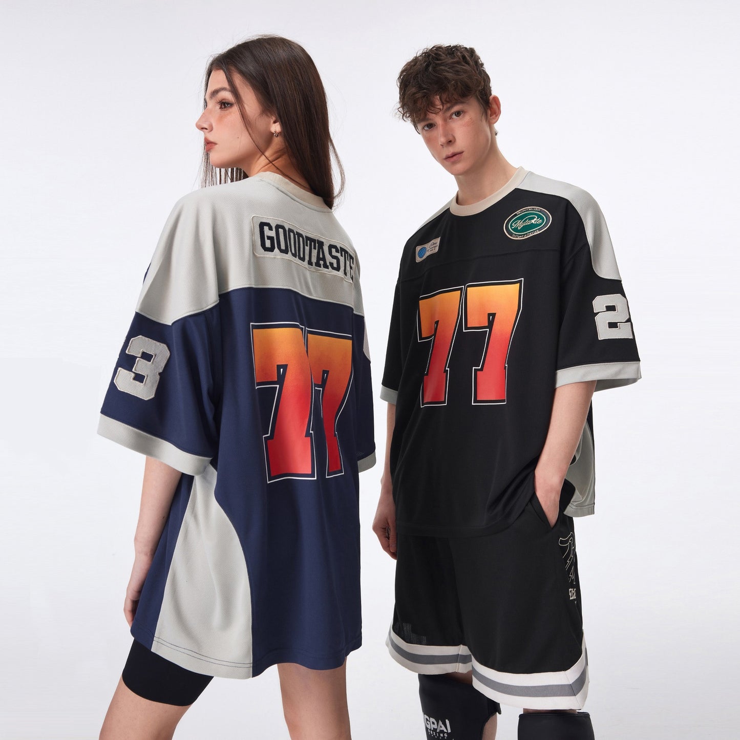 Playful Color-Contrasting Short Sleeve T-Shirt