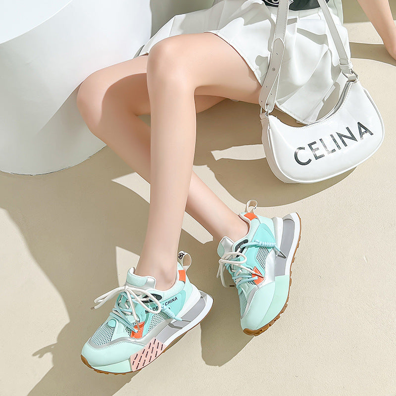 Harajuku Style Women's Mesh Breathable Summer Leather Shoes