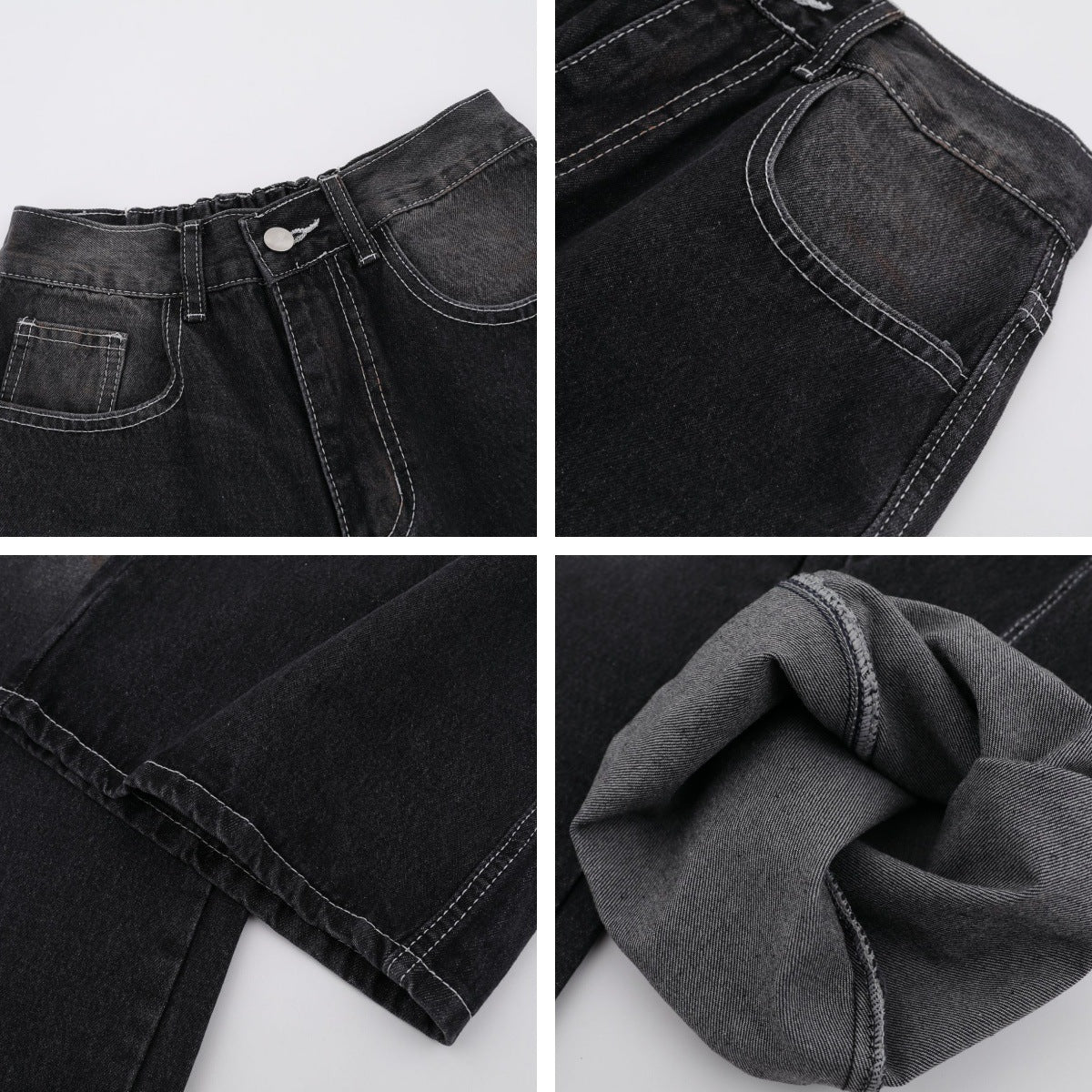 Loose Slimming Design Washed Straight Jeans for Men