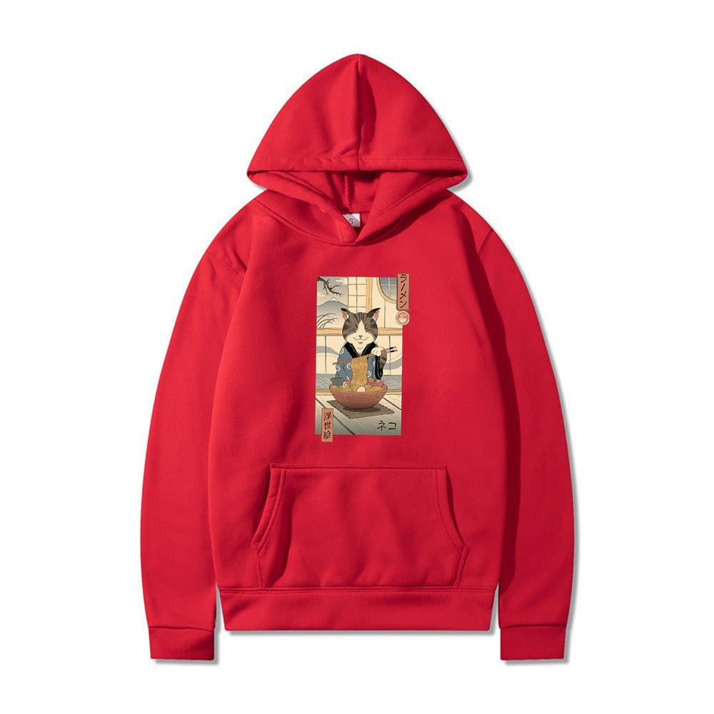 Samurai Cat Harajuku Adventure Hoodie