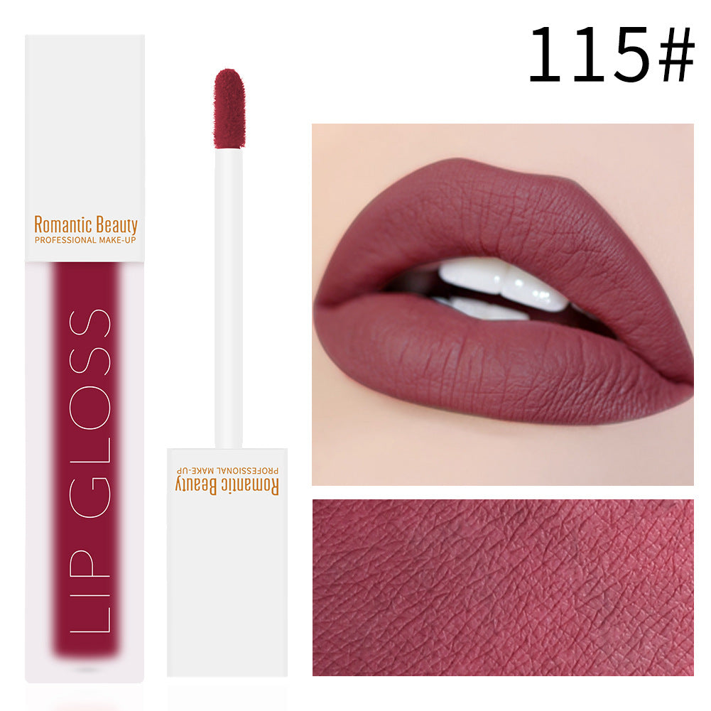 Velvet Matte Lip Glaze – Non-Stick Lip Gloss