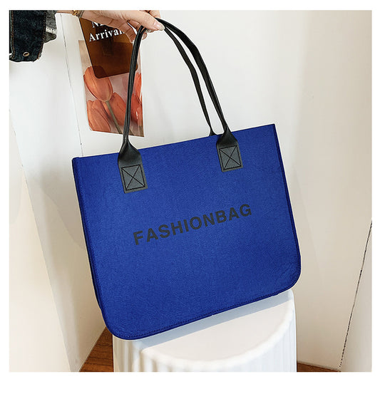 Harajuku Style Large Capacity Tote Bag - Klein Blue