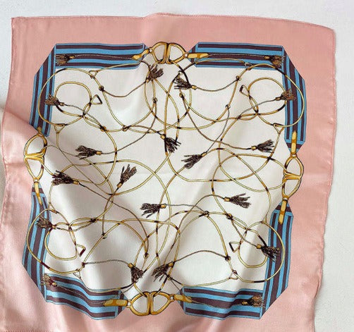 Harajuku Style Silk Scarf - Versatile Autumn Neckband & Headband