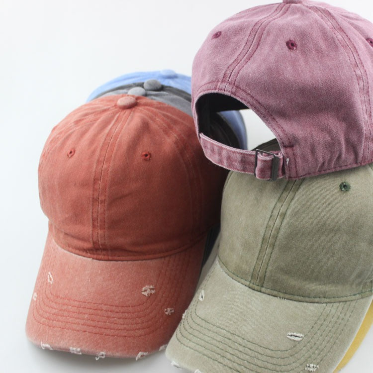 Harajuku Retro Distressed Soft-Top Cap