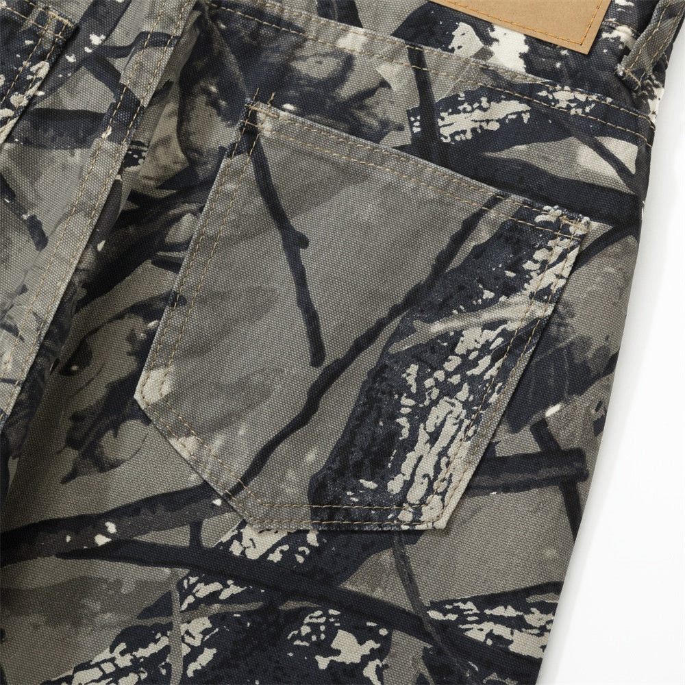 Men's Harajuku Style Digital Print Camouflage Work Pants