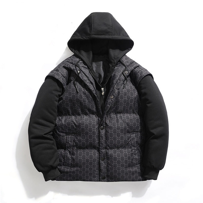 Harajuku Style Hooded Men's Thickened Winter Jacket