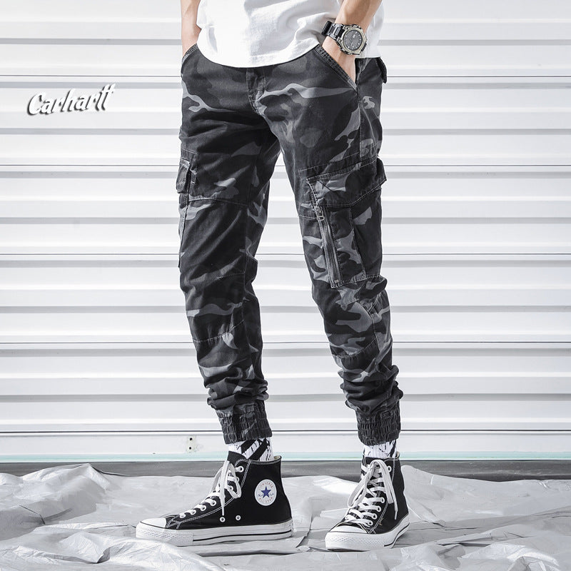 Harajuku Camouflage Overalls - Youth Multi Pocket Pants