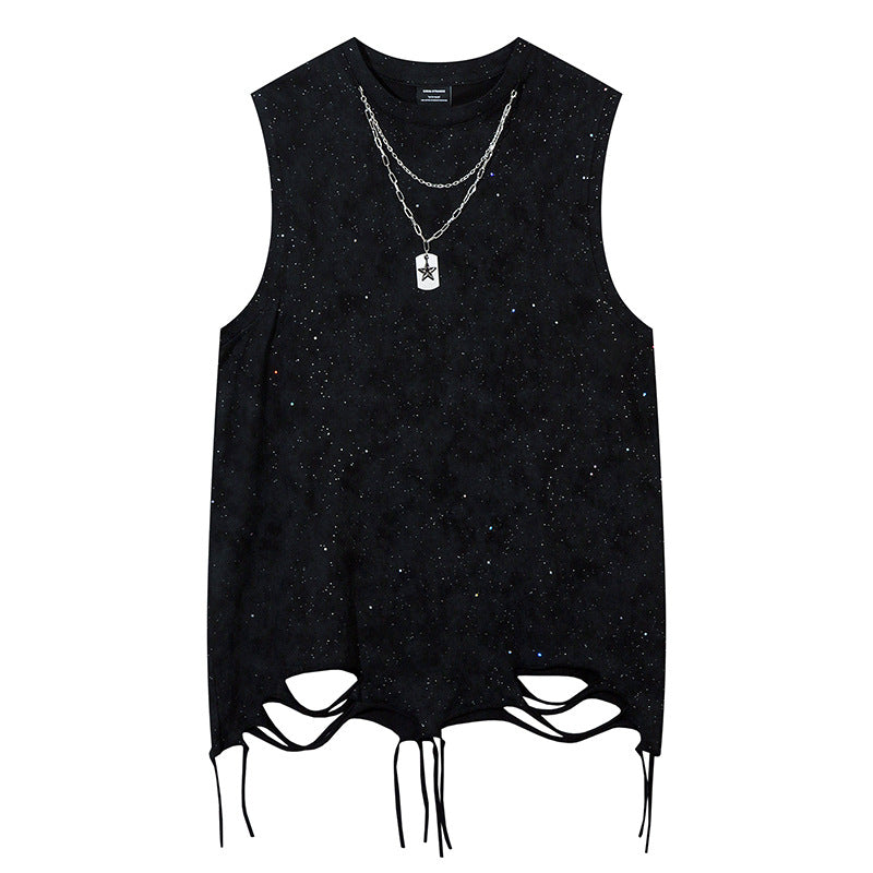 Design Starry Vest Men's Summer Hip Hop Streetwear