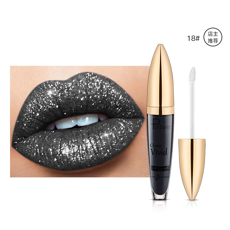 Glitter Flip Matte Pearl Lip Gloss - Diamond Finish