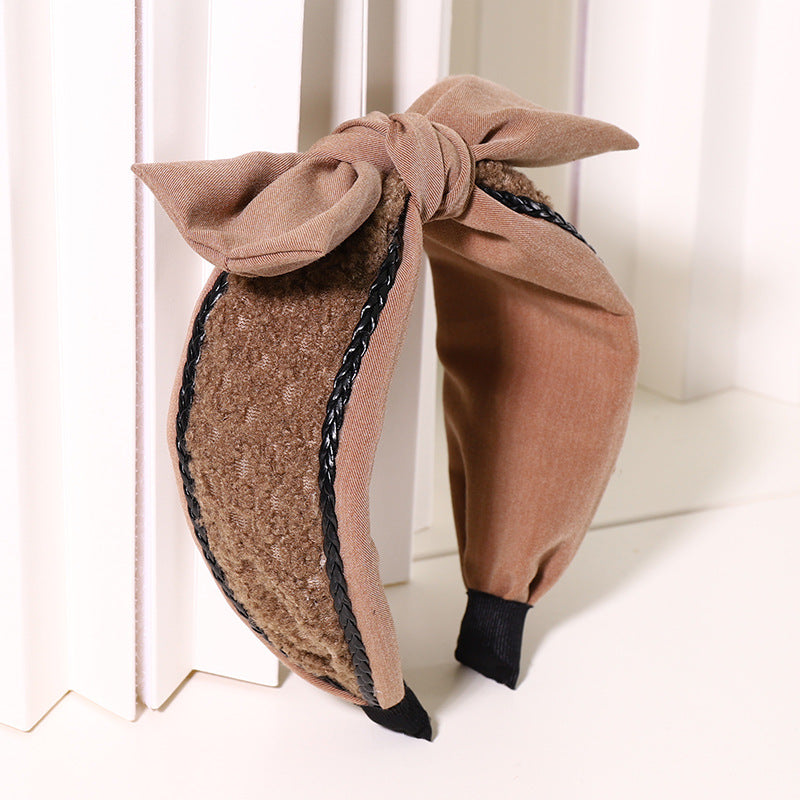 Harajuku Style Woolen Bow Knot Headband