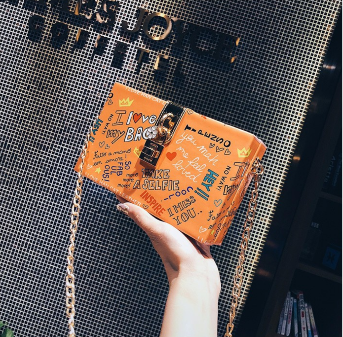 Harajuku Style Graffiti Crossbody Handbag for Women