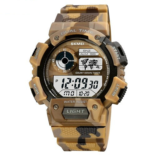 Luminous Digital Military Sports Watch - Waterproof & Stylish