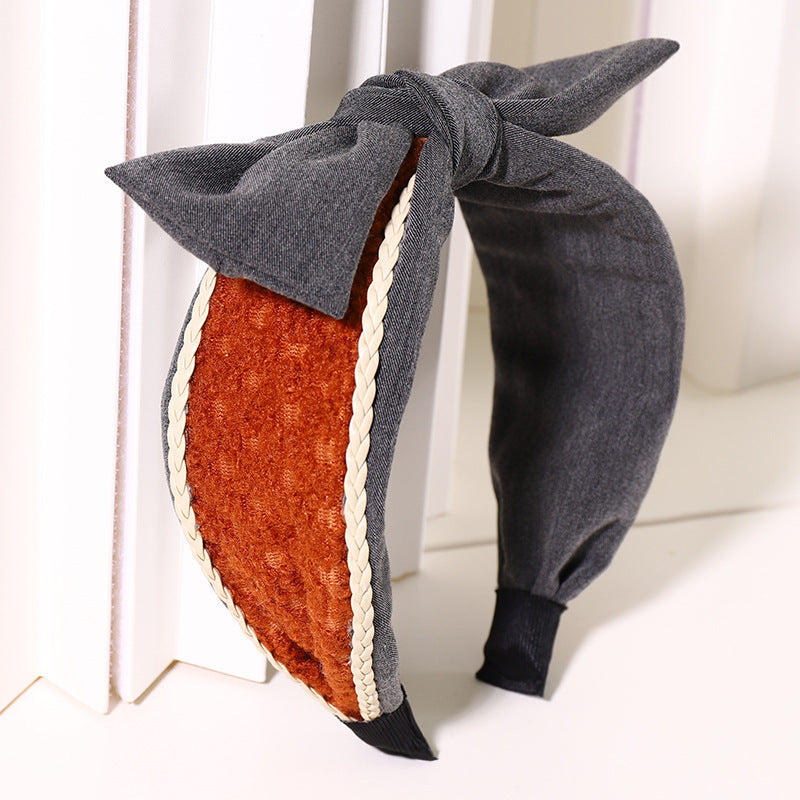 Harajuku Style Woolen Bow Knot Headband