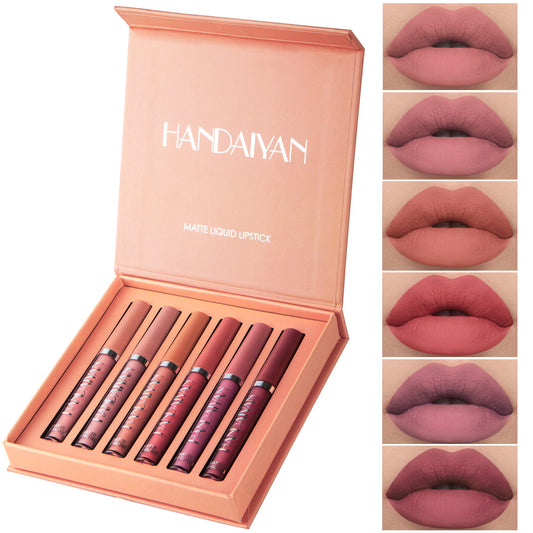 Harajuku Inspired 6-Piece Lip Gloss Set - Matte Finish Gift Box