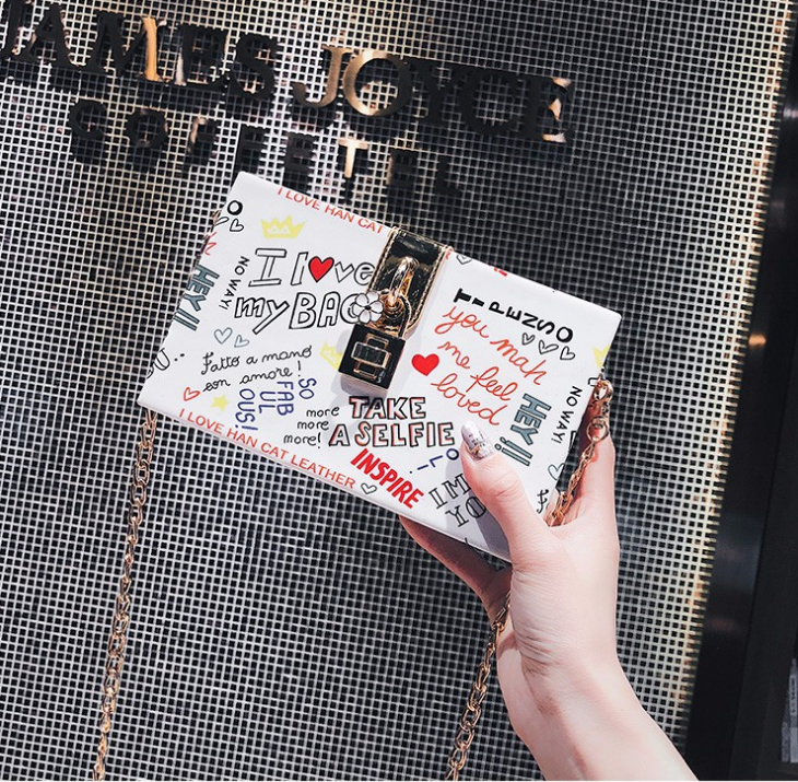 Harajuku Style Graffiti Crossbody Handbag for Women