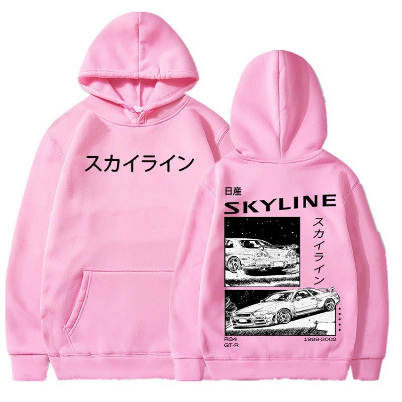 Skyline Initial D Anime Hoodie - Harajuku Style