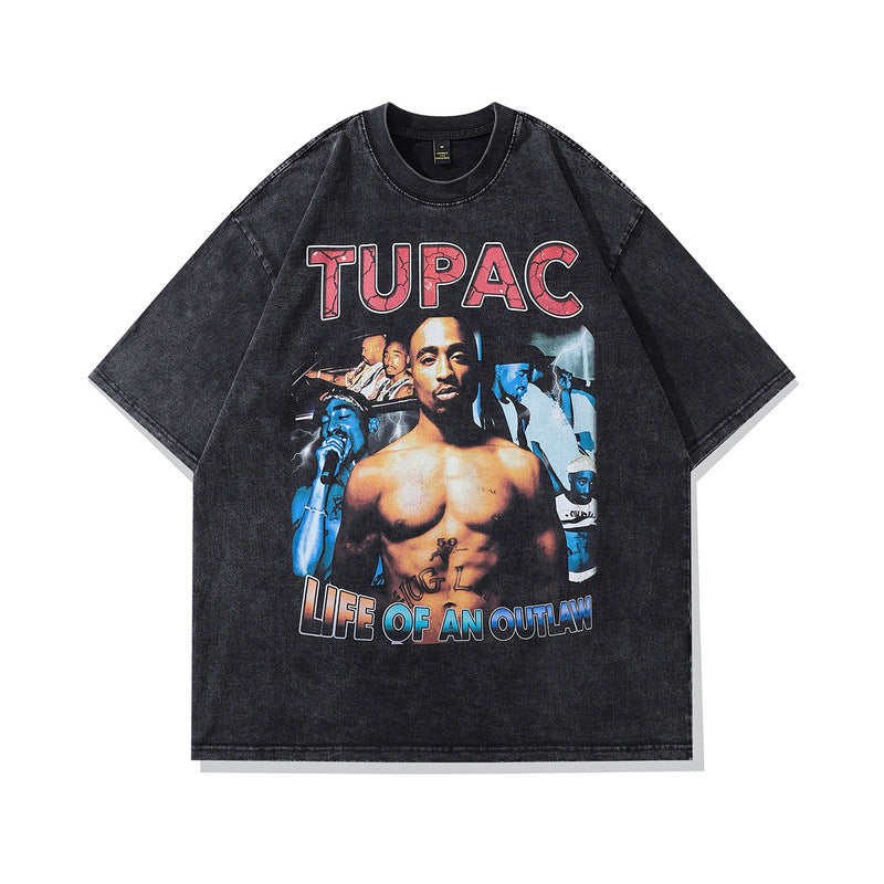 Vintage Hip Hop Portrait T-Shirt - Harajuku Style